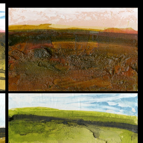 Bundle of 4 Small Textural Landscape Paintings - Dream Land Collection 8 - Picture 3 of 10